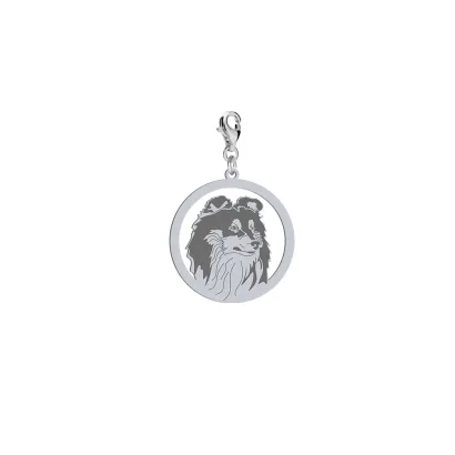 Silver Sheltie charms, FREE ENGRAVING - MEJK Jewellery