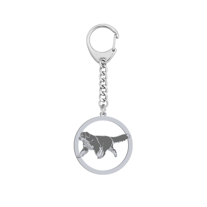 Silver Bernese Mountain Dog keyring - MEJK Jewellery