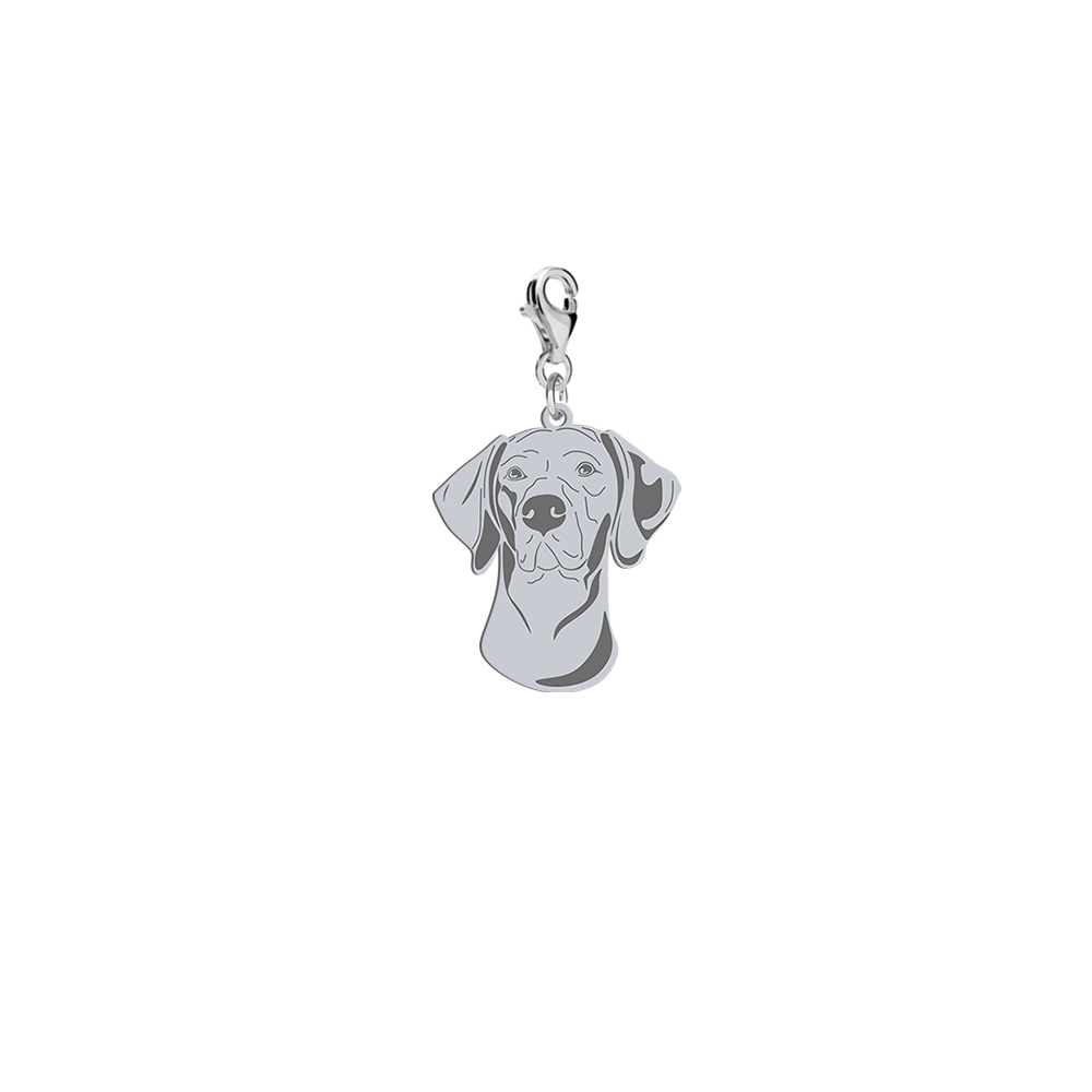 Silver Vizsla Dog engraved charms - MEJK Jewellery