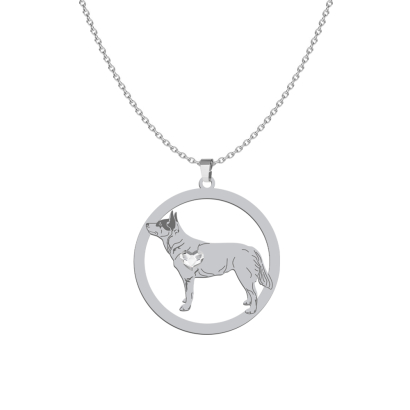 Naszyjnik z rasą Australian Cattle Dog srebro GRAWER GRATIS - MEJK Jewellery