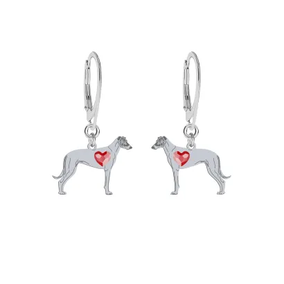 Silver Hungarian Greyhound engraved earrings - MEJK Jewelleryery