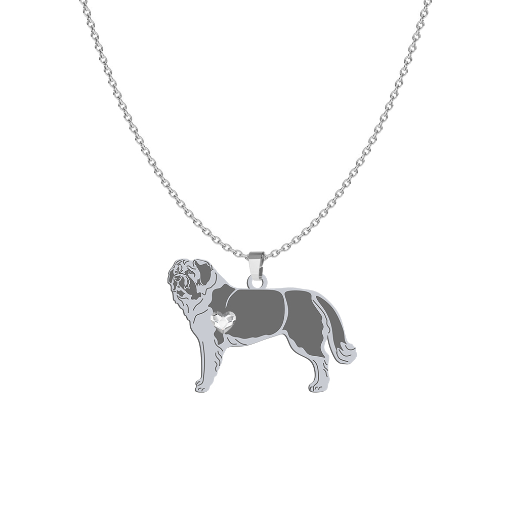Naszyjnik z psem Moskiewski Pies Stróżujący srebro GRAWER GRATIS - MEJK Jewellery