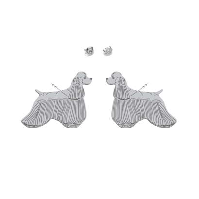 Silver American Cocker Spiniel earrings - MEJK Jewellery