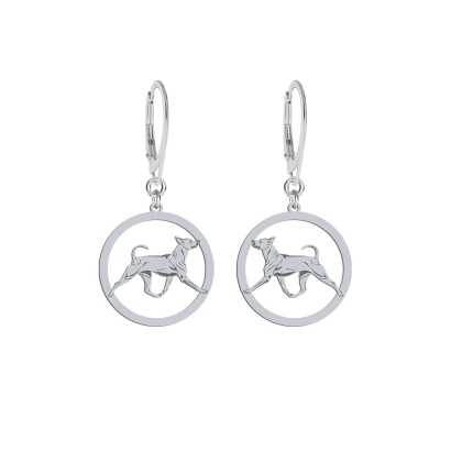 Kolczyki z psem Thai Ridgeback srebro GRAWER GRATIS - MEJK Jewellery