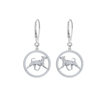 Silver Thai Ridgeback  engraved earrings - MEJK Jewellery