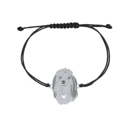 Silver Lowchen string bracelet, FREE ENGRAVING - MEJK Jewellery