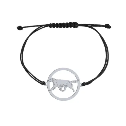 Silver Golden Retriever string bracelet, FREE ENGRAVING - MEJK Jewellery