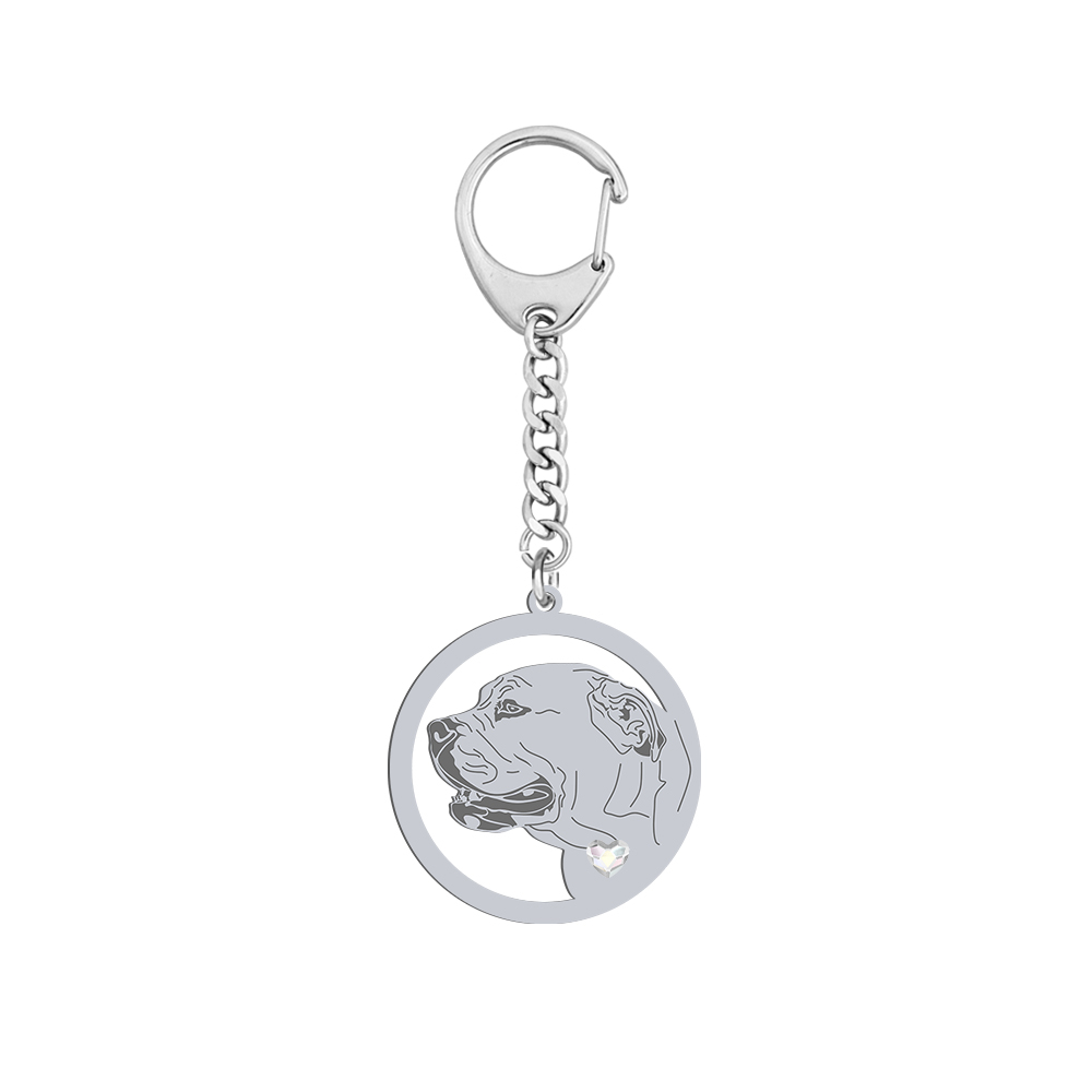 Silver Ca de Bou engraved keyring with a heart - MEJK Jewellery