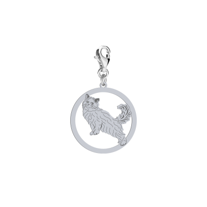 Silver Scottish Straight Cat charms, FREE ENGRAVING - MEJK Jewellery