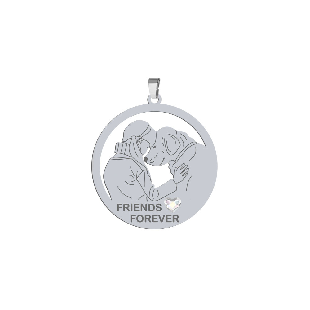 Pendant with a FRIENDS FOREVER silver FREE ENGRAVING - MEJK Jewellery