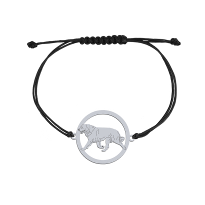 Silver Tatra Shepherd Dog string bracelet, FREE ENGRAVING - MEJK Jewellery