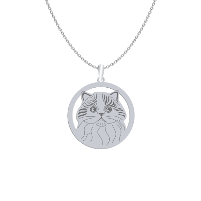 Silver Scottish Straight Cat necklace, FREE ENGRAVING - MEJK Jewellery