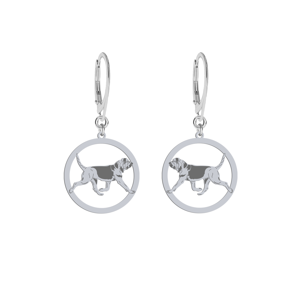 Silver Bloodhound earrings, FREE ENRAVING - MEJK Jewellery