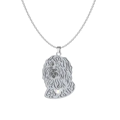 Silver Barbet engraved necklace - MEJK Jewellery