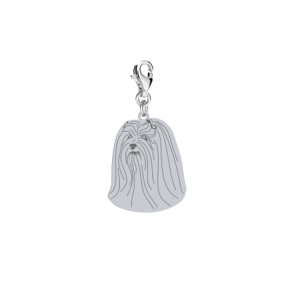 Silver Lhasa Apso charms, FREE ENGRAVING - MEJK Jewellery