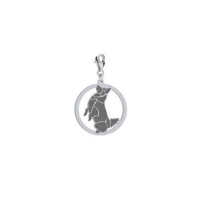 Silver Swedish Lapphund engraved charms - MEJK Jewellery