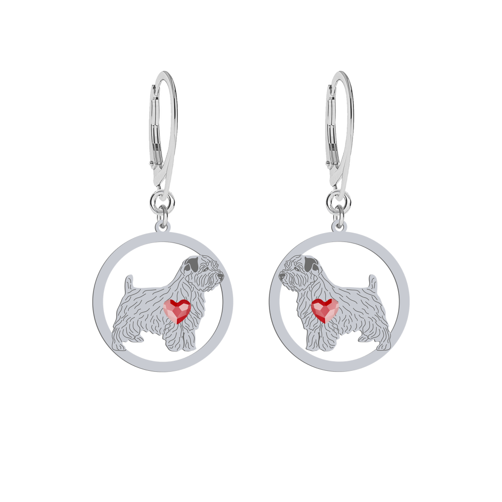 Silver Norfolk terrier engraved earrings - MEJK Jewellery