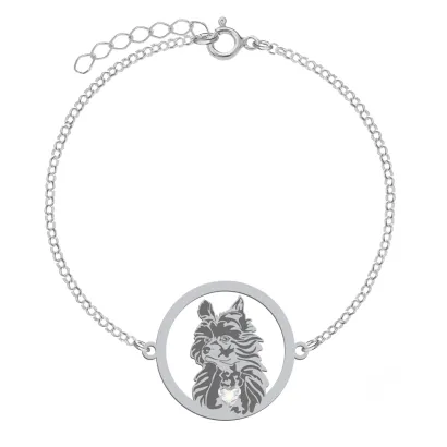 Silver Hairless Chinese Crested bracelet, FREE ENGRAVING - MEJK Jewellery