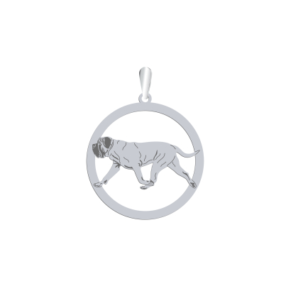 Silver English Mastiff pendant, FREE ENGRAVING - MEJK Jewellery