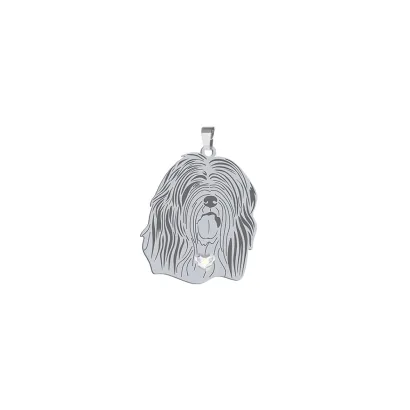 Silver Tibetan Terrier engraved pendant - MEJK Jewellery