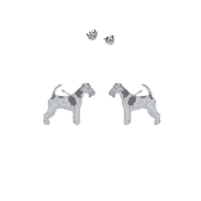Silver Wire Fox Terrier earrings - MEJK Jewellery