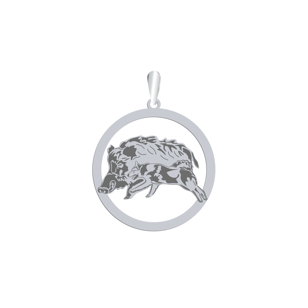 Silver West Siberian Laika pendant, FREE ENGRAVING - MEJK Jewellery