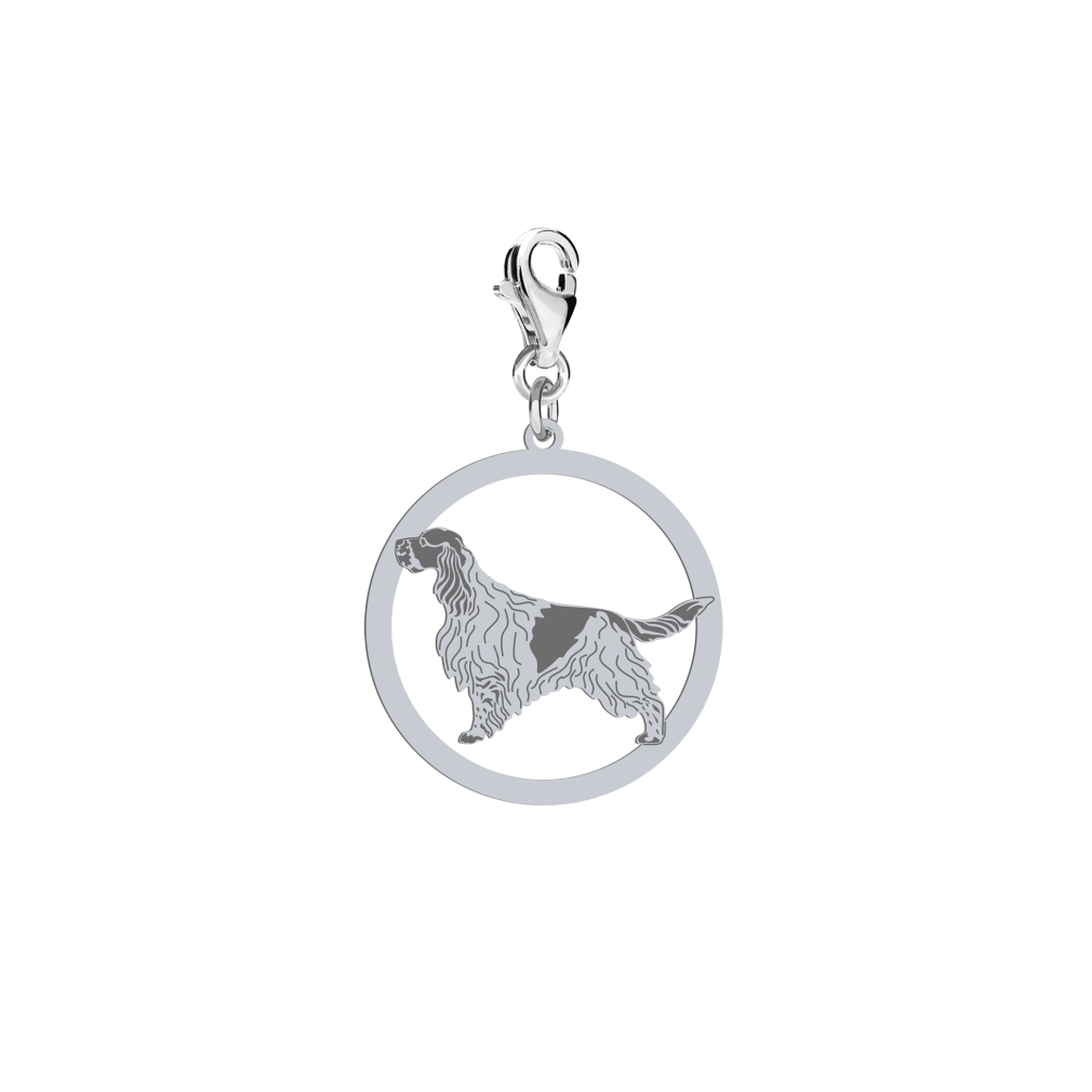 Silver English Springer Spaniel charms, FREE ENGRAVING - MEJK Jewellery