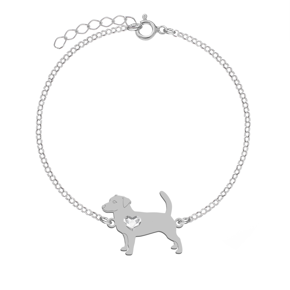 Bransoletka z psem Jack Russell Terrier Krótkowłosy srebro GRAWER GRATIS - MEJK Jewellery