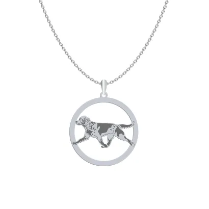 Silver Polish Hunting Spaniel necklace, FREE ENGRAVING - MEJK Jewellery