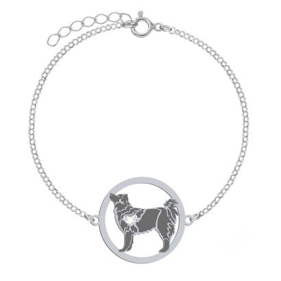 Silver Swedish Lapphund engraved bracelet - MEJK Jewellery
