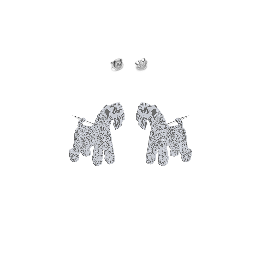 Silver Kerry Blue Terrier earrings - MEJK Jewellery