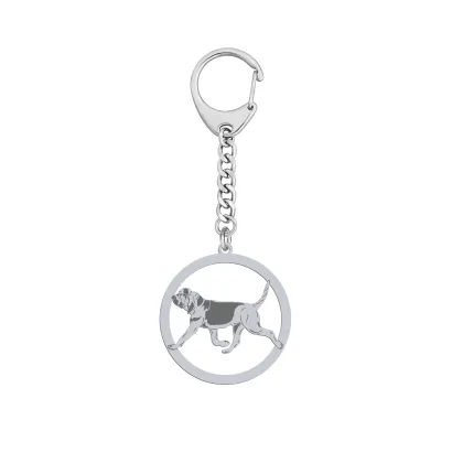 Silver Bloodhound engraved keyring - MEJK Jewellery