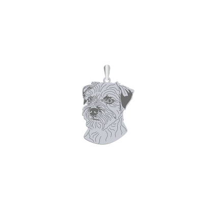 Zawieszka z psem Border Terrier srebro GRAWER GRATIS - MEJK Jewellery