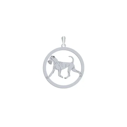 Silver Irish Terrier engraved pendant - MEJK Jewellery