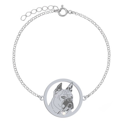 Bransoletka z psem sercem Chongqing Dog srebro GRAWER GRATIS - MEJK Jewellery