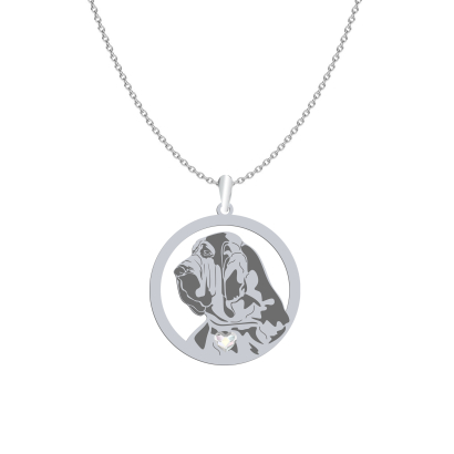 Silver  Bloodhound engraved necklace - MEJK Jewellery