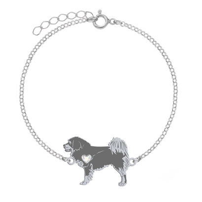 Bransoletka z grawerem psem Tibetan Mastiff srebro - MEJK Jewellery