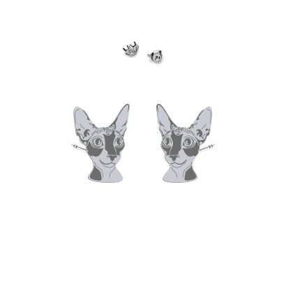 Silver Cornish Rex Cat earrings - MEJK Jewellery