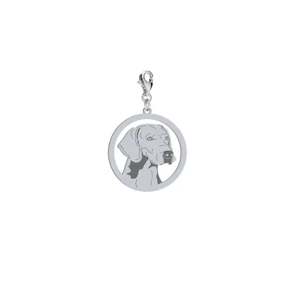 Silver Weimaraner engraved charms - MEJK Jewellery