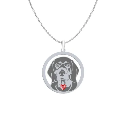 Silver Alpine Dachsbracke engraved necklace - MEJK Jewellery