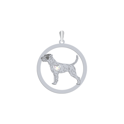 Zawieszka z sercem psem Parson Russell Terrier srebro GRAWER GRATIS - MEJK Jewellery