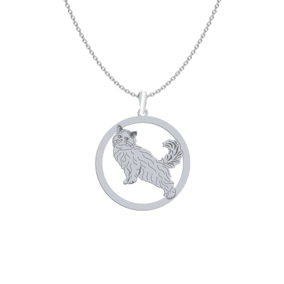 Silver Scottish Straight Cat necklace, FREE ENGRAVING - MEJK Jewellery