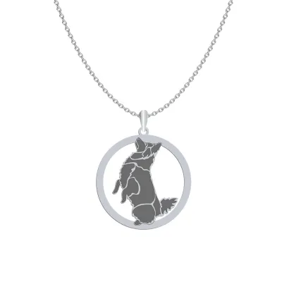 Silver Swedish Lapphund engraved necklace - MEJK Jewellery