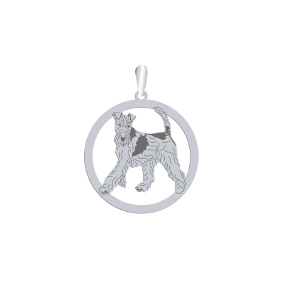 Silver Wire Fox Terrier pendant, FREE ENGRAVING - MEJK Jewellery