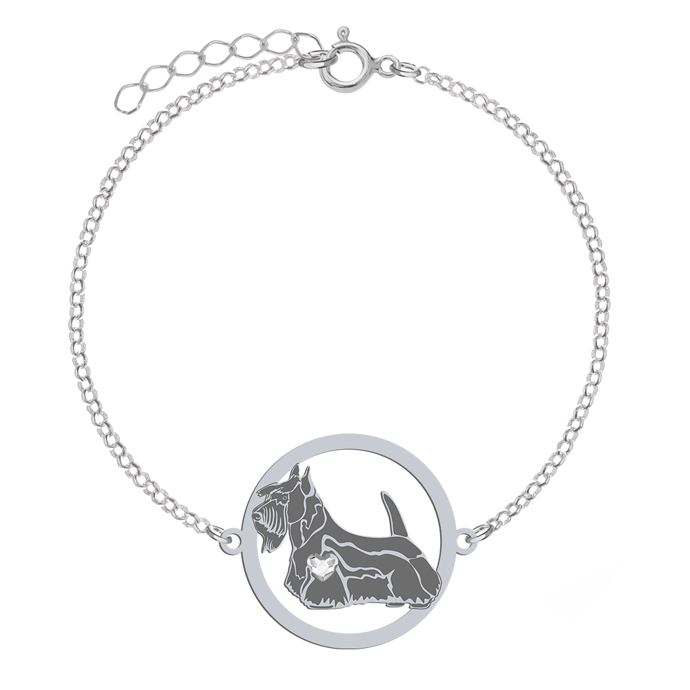 Bransoletka z psem Terrier Szkocki srebro GRAWER GRATIS - MEJK Jewellery