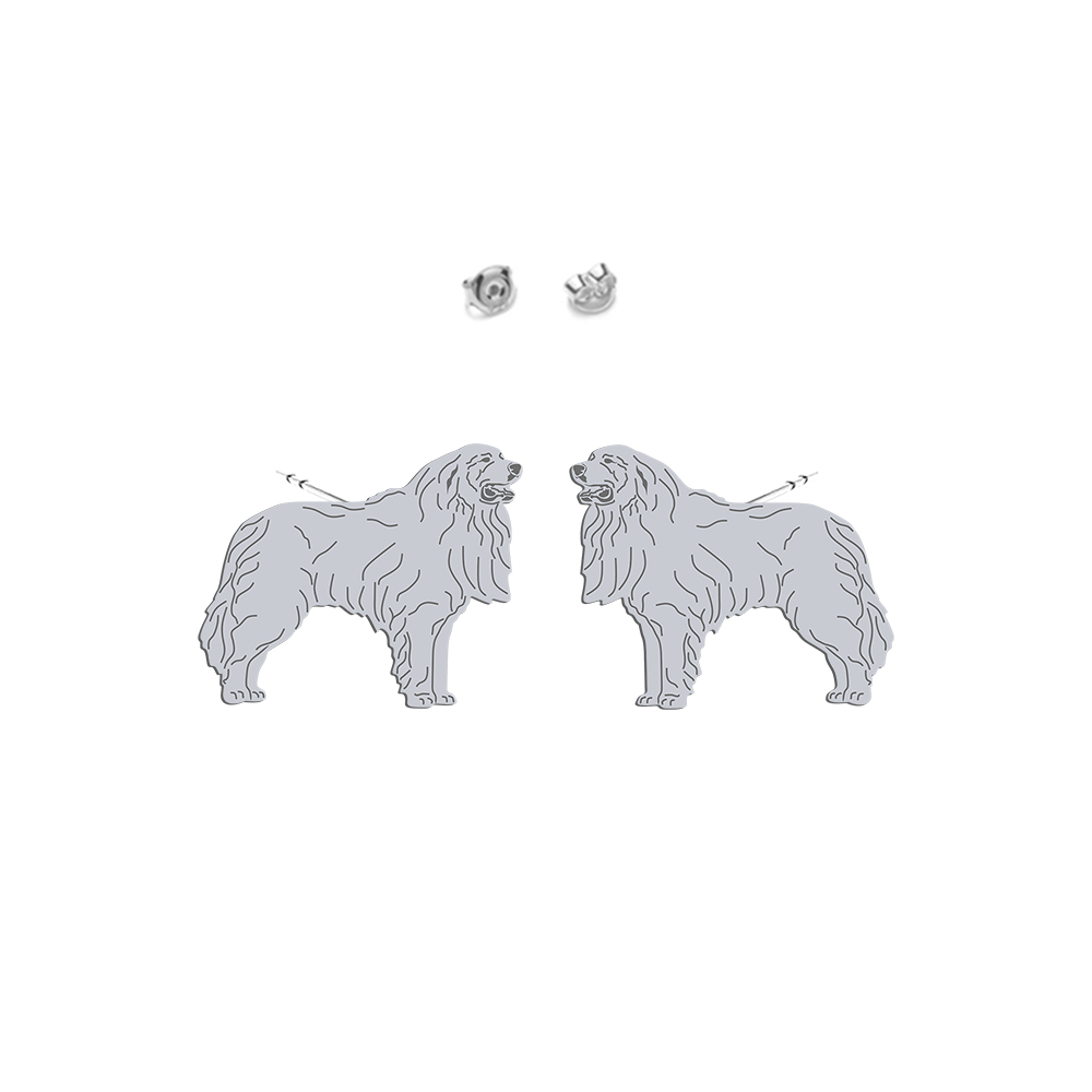 Silver Pyrenean Mountain Dog earrings - MEJK Jewellery