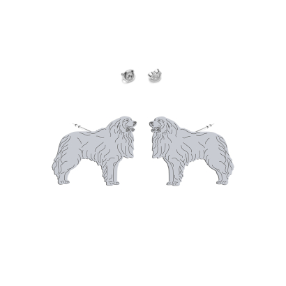 Silver Pyrenean Mountain Dog earrings - MEJK Jewellery