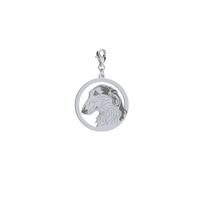 Charms z psem Chart Rosyjski srebro GRAWER GRATIS - MEJK Jewellery