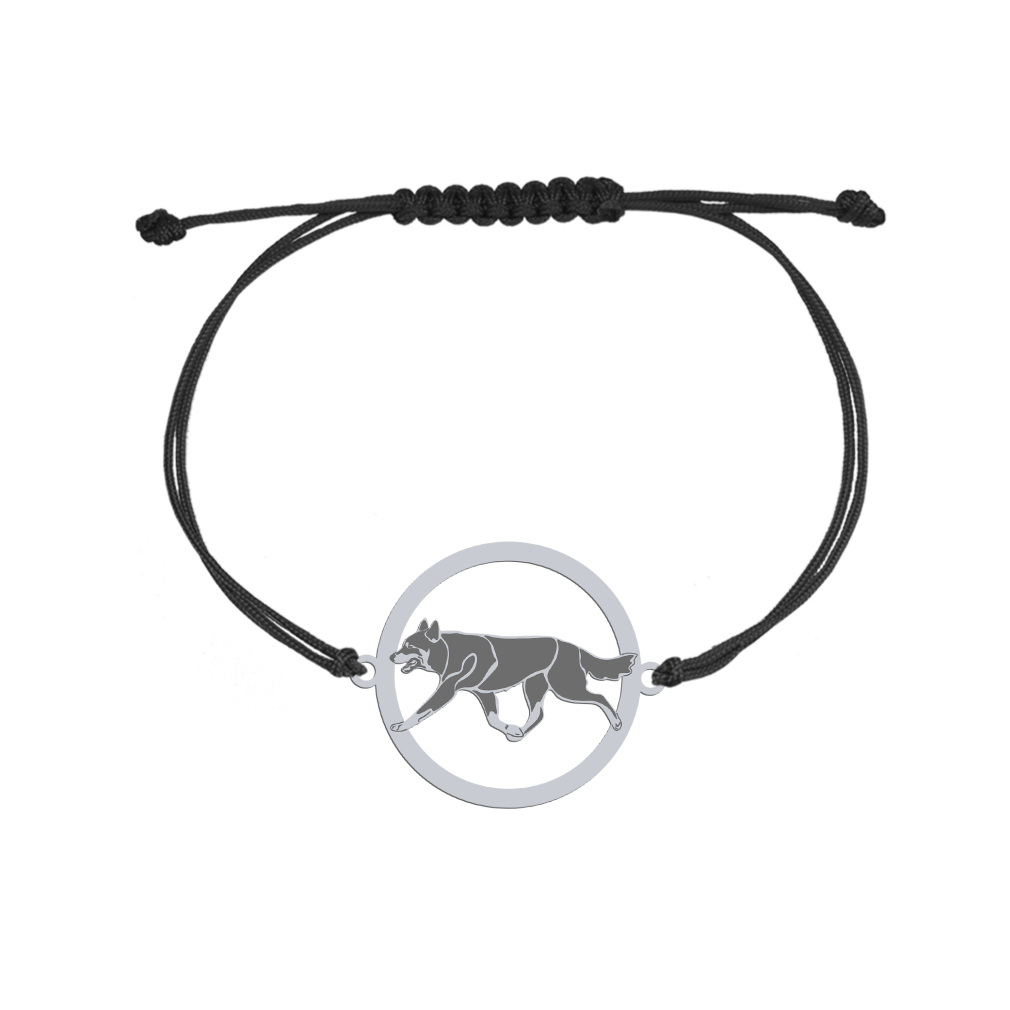 Silver Lapinporokoira string bracelet, FREE ENGRAVING - MEJK Jewellery