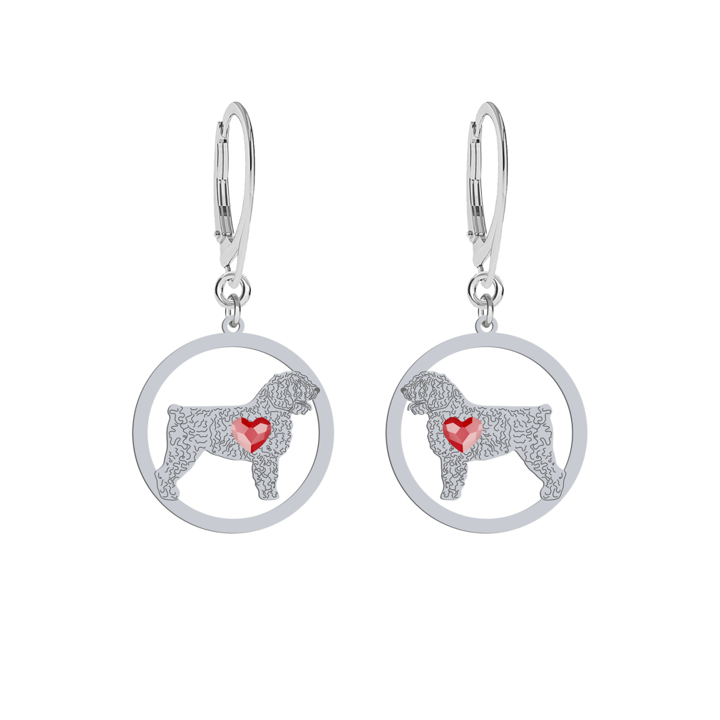 Silver Spanish Water Dog engraved earrings - MEJK Jewellery